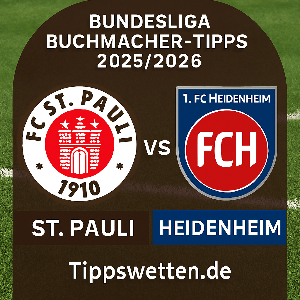 Typen der Buchmacher Bundesliga 2025/2026 : St. Pauli vs FC Heidenheim - 13. Spieltag
