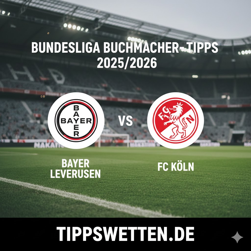 Typen der Buchmacher Bundesliga 2025/2026 :Bayer Leverkusen vs FC Koeln- 13. Spieltag