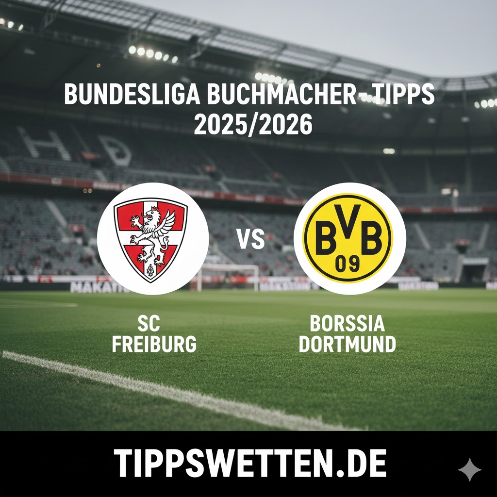 Typen der Buchmacher Bundesliga 2025/2026 : Freiburg vs Borussia Dortmund - 13. Spieltag