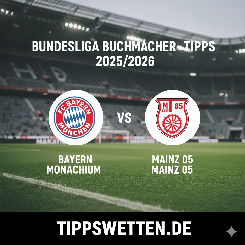 Typen der Buchmacher Bundesliga 2025/2026 : Bayern Monachium vs Mainz 05 - 13. Spieltag
