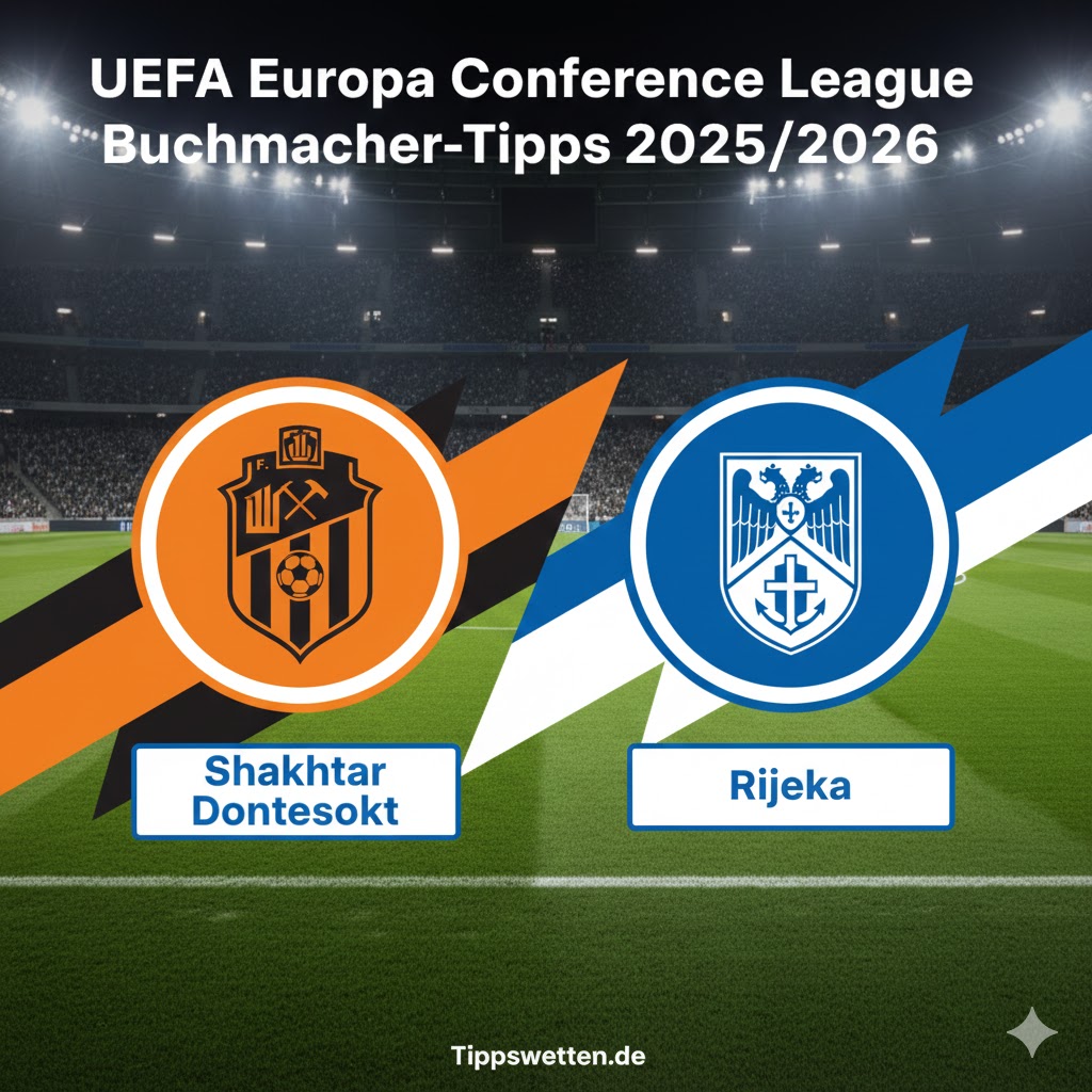 Wett-Tipps zur UEFA Europa Conference League 2025/2026 : Shakhtar Donetsk vs Rijeka - 6. Spieltag
