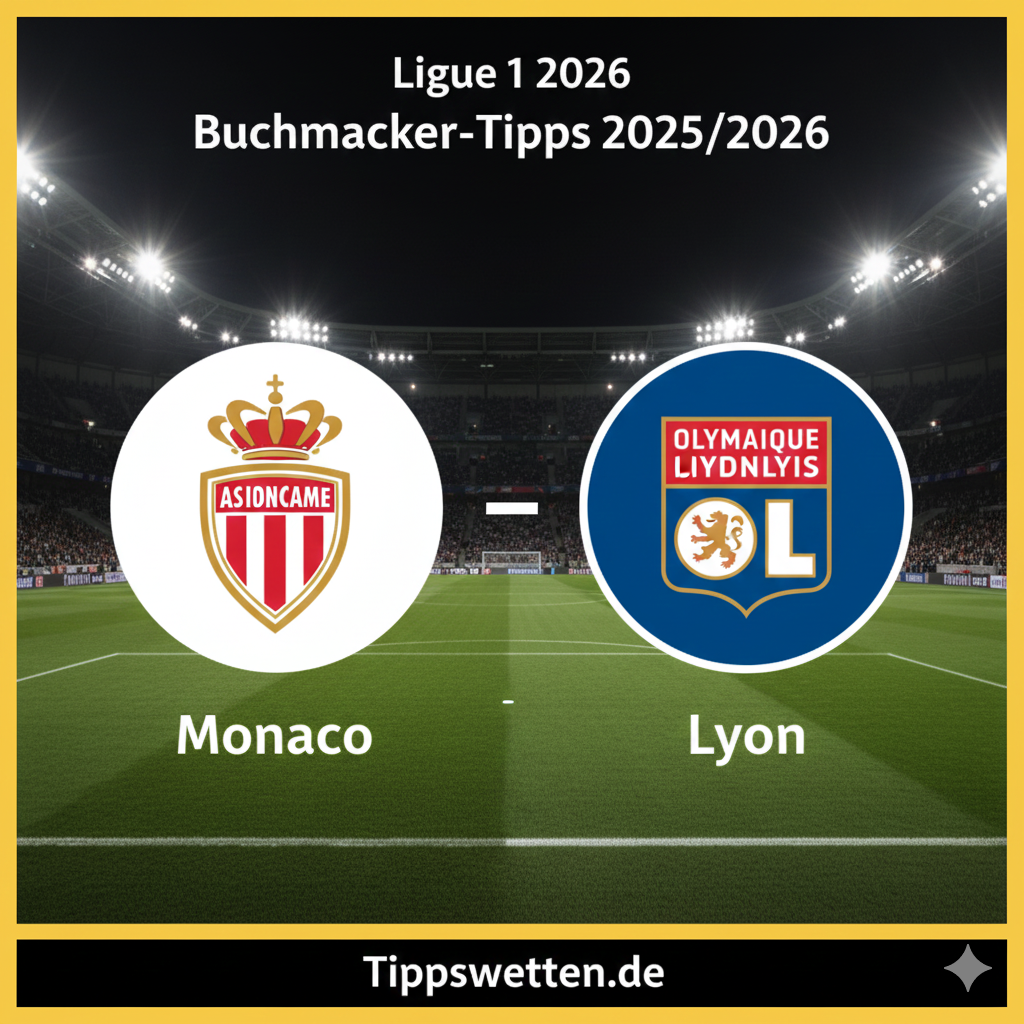 Wett-Tipps zur Ligue 1 2026 : Monaco vs Lyon - 17. Spieltag
