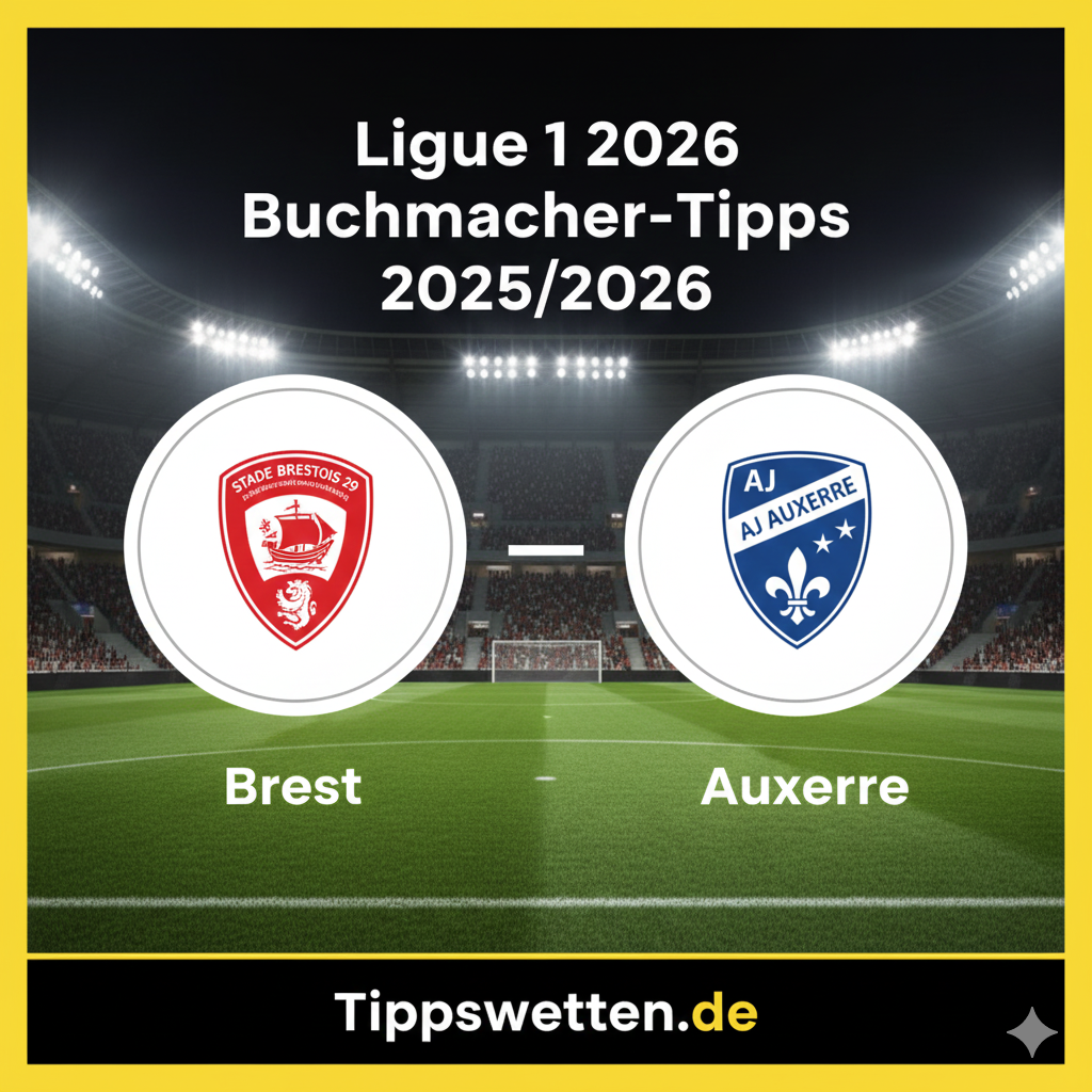 Wett-Tipps zur Ligue 1 2026 : Brest vs Auxerre - 17. Spieltag