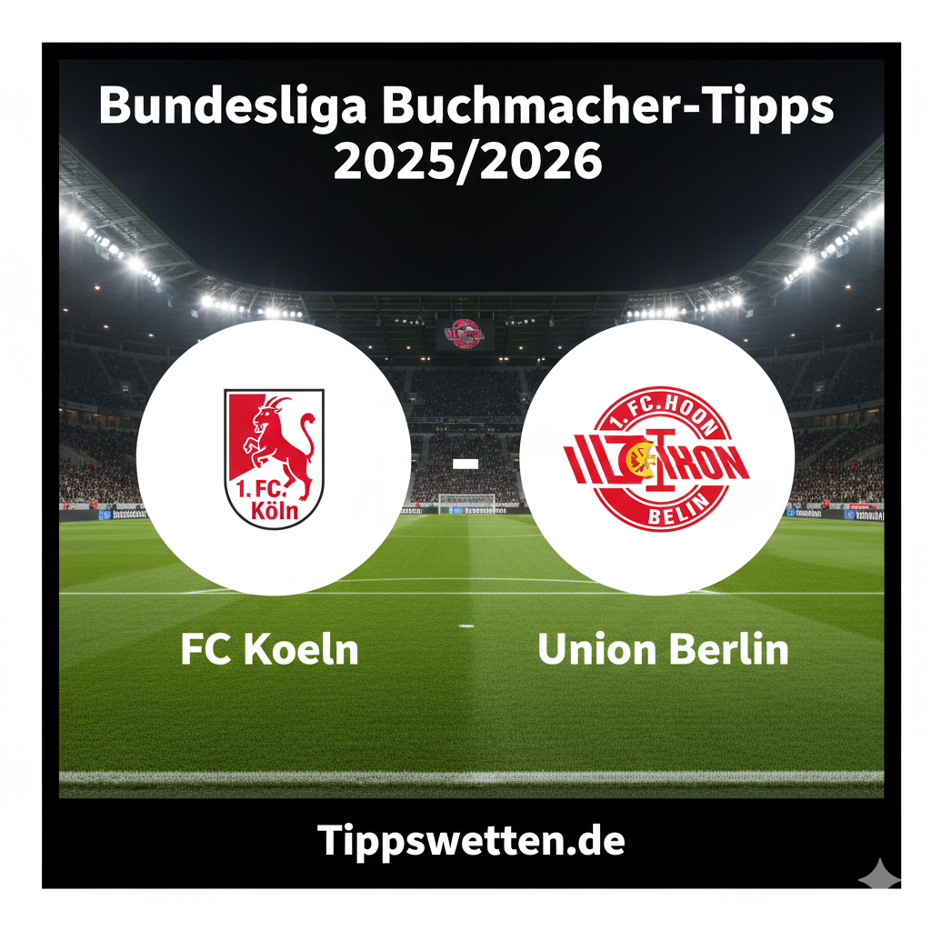 Wett-Tipps zur Bundesliga 2025/2026 : FC Koeln vs Union Berlin - 15. Spieltag