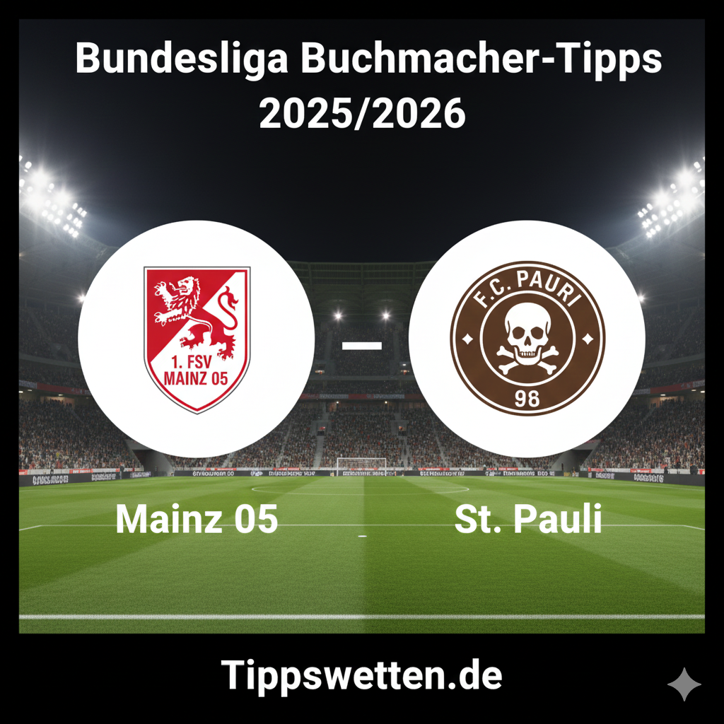 Wett-Tipps zur Bundesliga 2025/2026 : Mainz 05 vs St. Pauli - 15. Spieltag