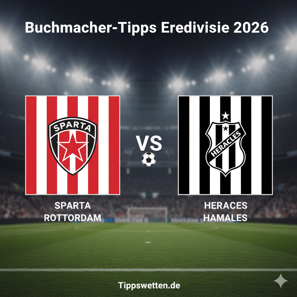 Sportwetten Tipps zur Eredivisie 2026 : Sparta Rotterdam vs Heracles - 18. Spieltag