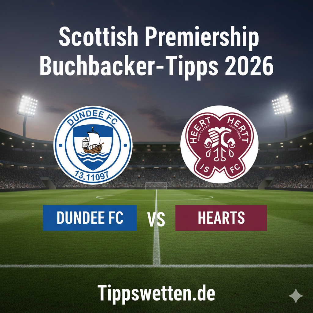 Wett Tipps die Scottish Premiership 2026 : Dundee FC vs Hearts - 22. Spieltag