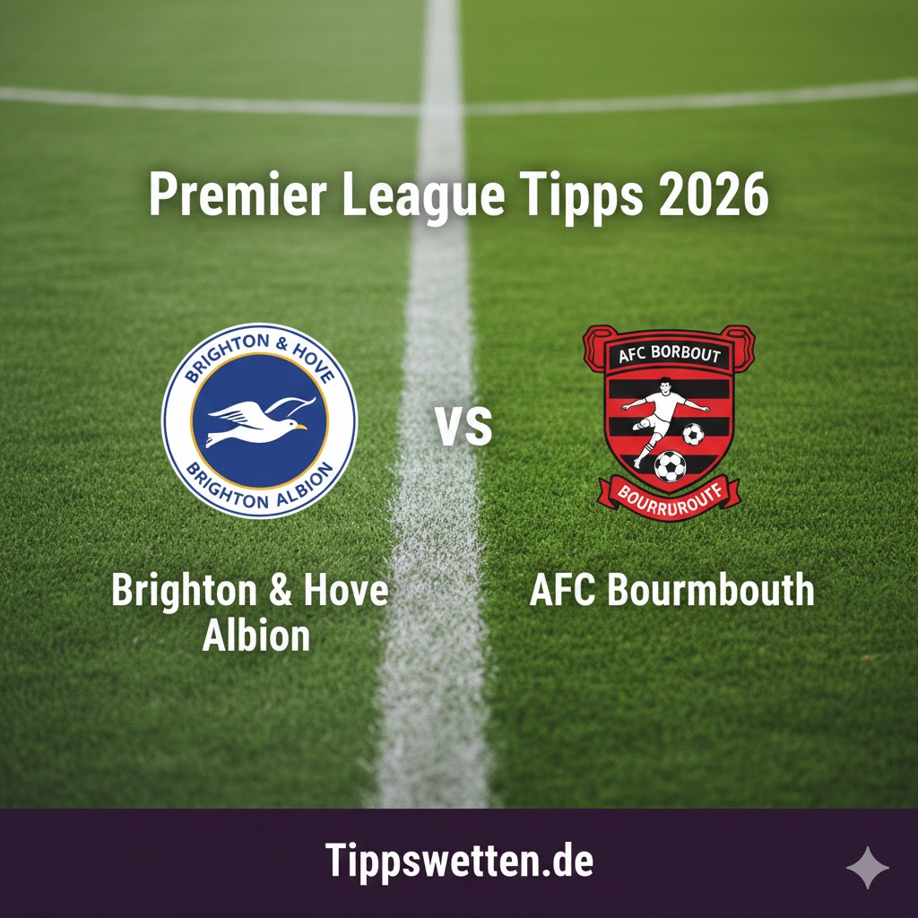 Premier League Tipps 2026 : Brighton & Hove Albion vs AFC Bournemouth - 22. Spieltag