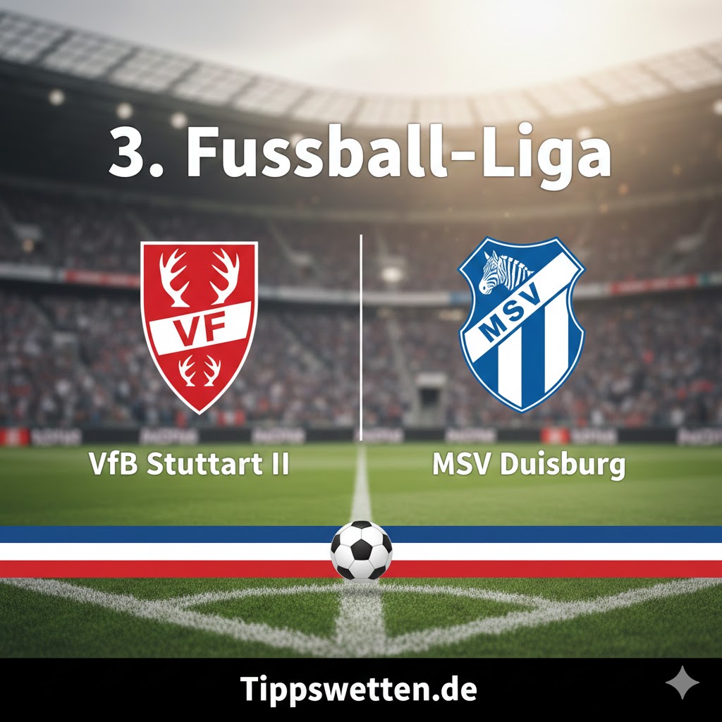 Wett-Tipps für die 3. Fußball-Liga 2026 : VfB Stuttgart II vs MSV Duisburg - 20. Spieltag