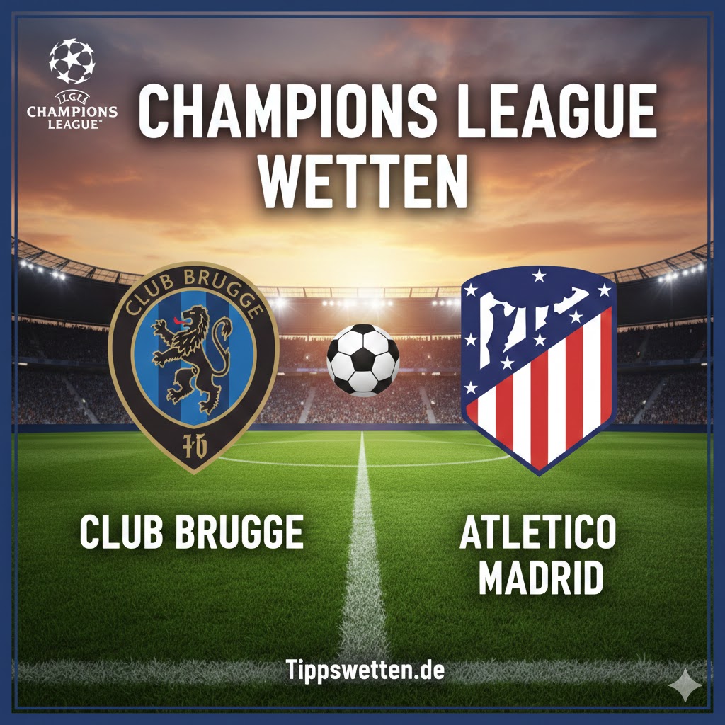 Champions League Wetten 2026 : Club Brugge vs Atletico Madrid - 9. Spieltag