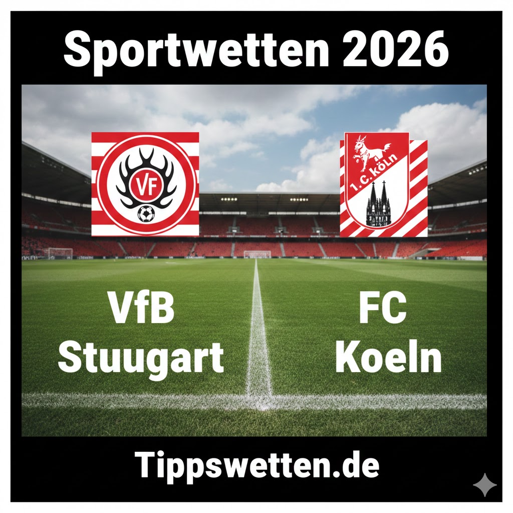 Sportwetten Bundesliga 2026 : VfB Stuttgart vs FC Koeln - 22. Spieltag