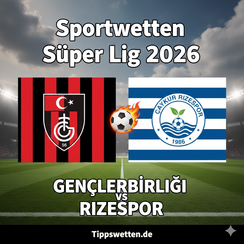 Sportwetten Süper Lig 2026 : Genclerbirligi vs Rizespor - 22. Spieltag