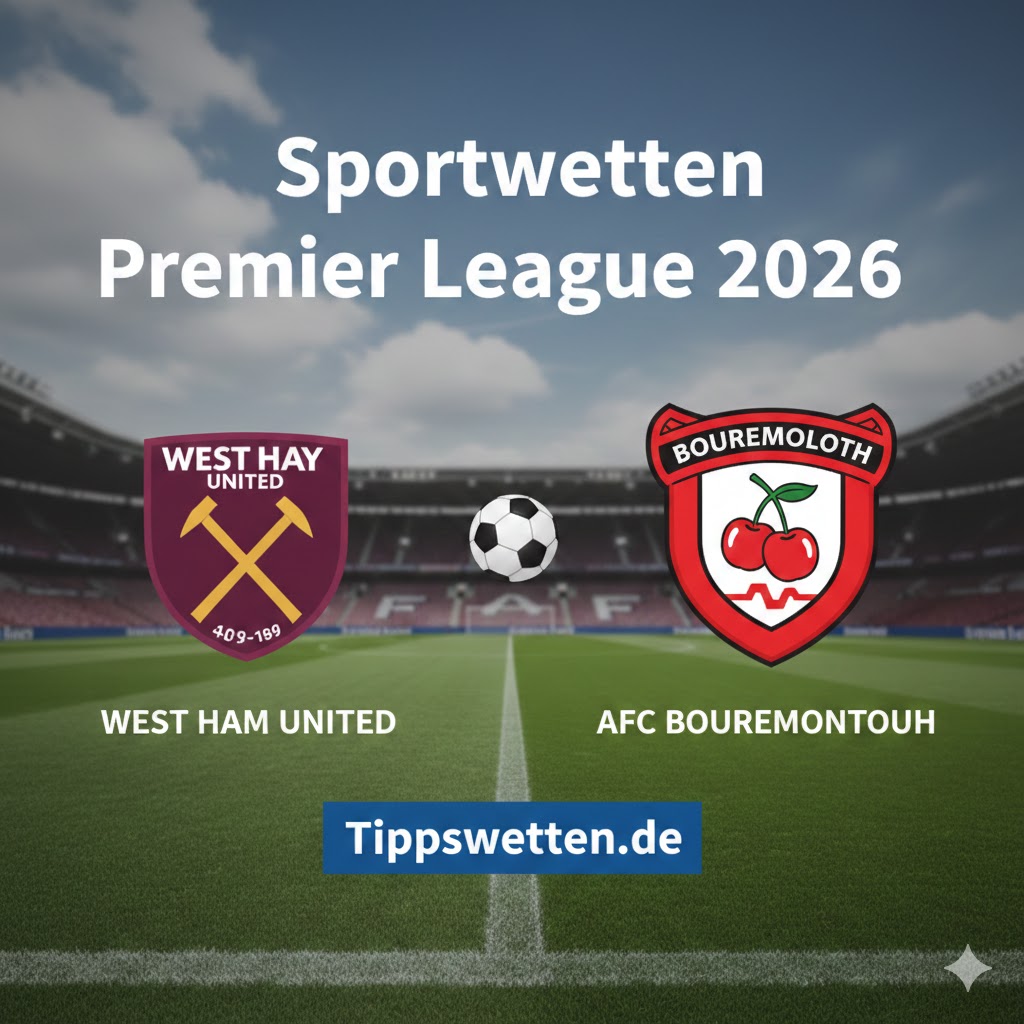 Sportwetten Premier League 2026 : West Ham United vs AFC Bournemouth - 27. Spieltag