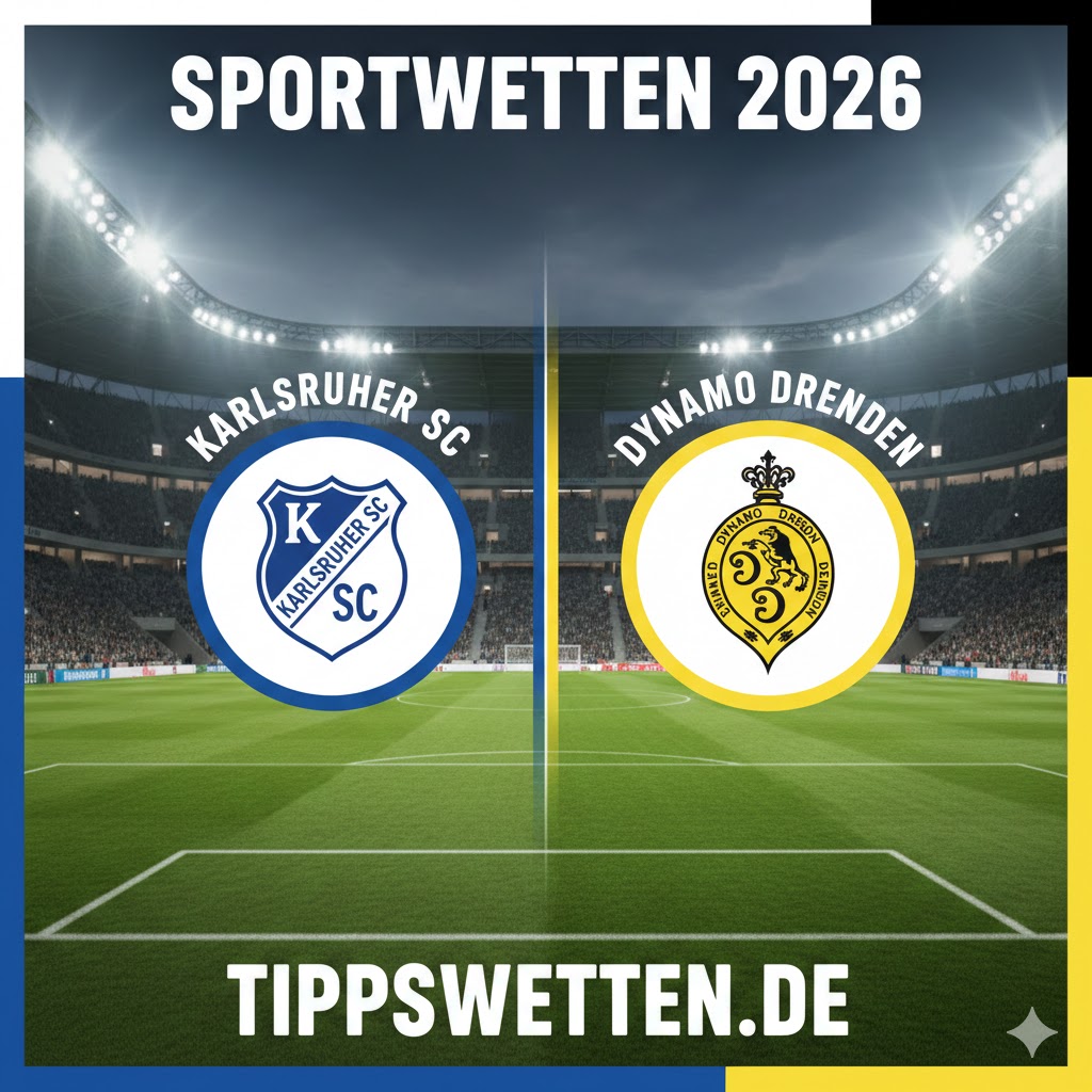 Sportwetten 2. Bundesliga 2026 : Karlsruher SC vs Dynamo Dresden - 25. Spieltag