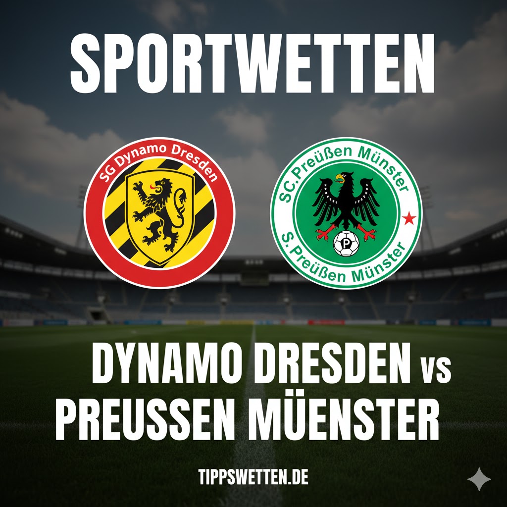 Sportwetten 2. Bundesliga 2026 : Dynamo Dresden vs Preussen Muenster - 26. Spieltag